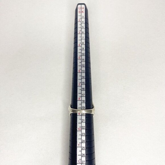 PZ Israel Sterling Silver Oval Cut Lapis Ring Signed Size 8.75 - Picture 4 of 4